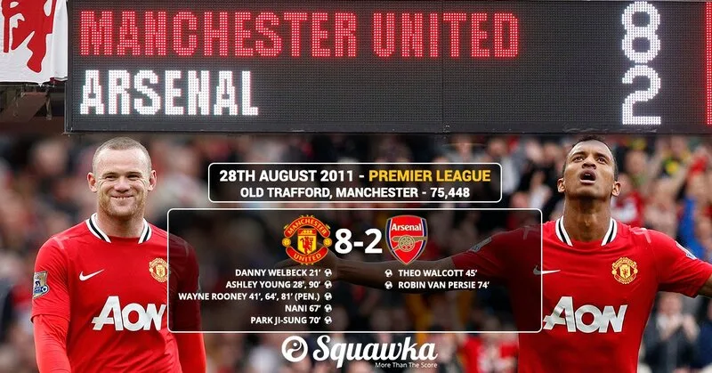 Wayne Rooney đang dẫn đầu danh sách ghi bàn trong lịch sử cặp đấu Arsenal và Manchester United, trong khi Thierry Henry là biểu tượng lớn nhất phía Arsenal.